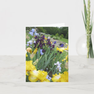 Carte de petit billet vierge Iris Garden