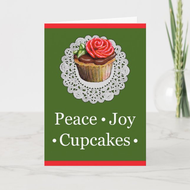 Carte de petit gâteau de Noël (Devant)