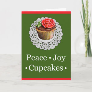 Carte de petit gâteau de Noël