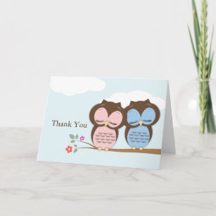 Carte de petits hiboux de Merci