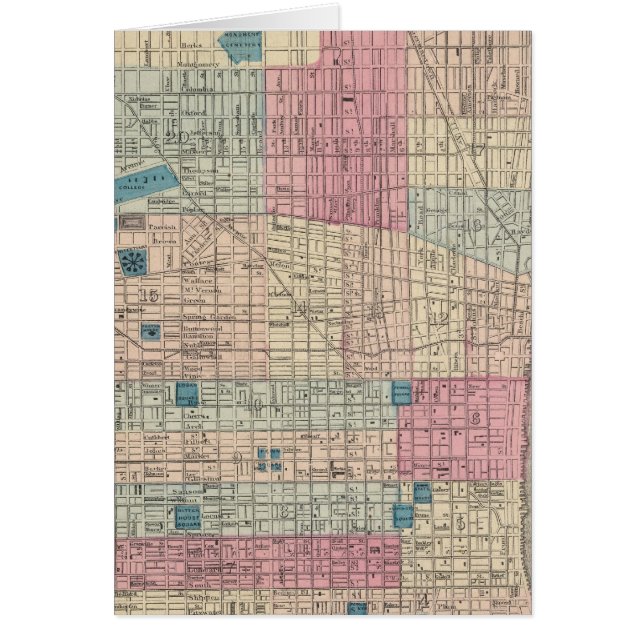 Carte de Philadelphie, Pennsylvanie (Devant)