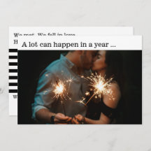 Carte de photo d'annonce de fiançailles du Nouvel