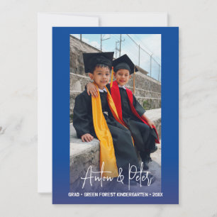 Carte de photo d'annonce de fin de maternelle