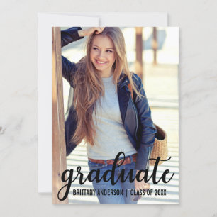 Carte de photo d'annonce de graduation moderne ten