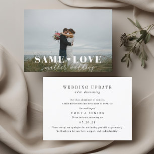 Carte de photo d'annonce de réduction de mariage m