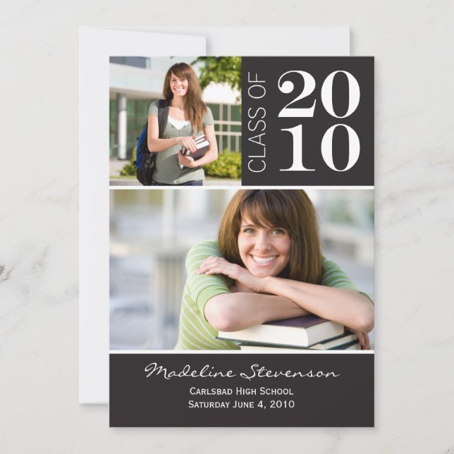 Carte de photo d'annonce de remise de diplôme (Devant)