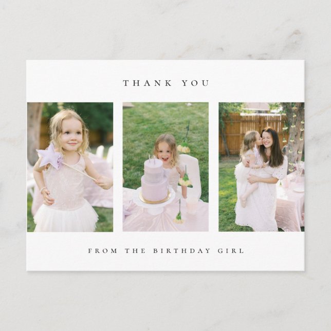 carte de photo de remerciement d'anniversaire (Devant)