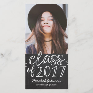 Carte de photo de remise des diplômes annonce de s