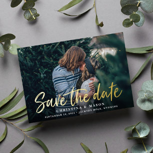 Carte de photo de rendez-vous "Save the Date" en f