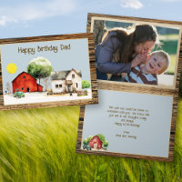 Carte de photo et message pliée pour un joyeux ann