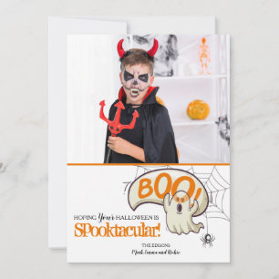 Carte de photo Halloween Boo