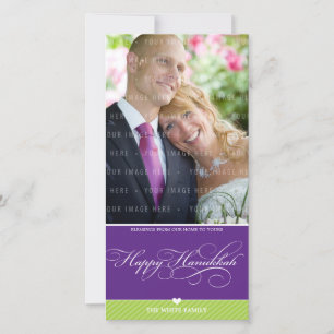 CARTE DE PHOTO HANUKKAH :: joli type 2