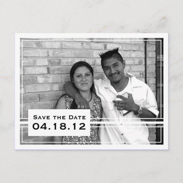 Carte de photo pour annoncer la date de mariage (Devant)