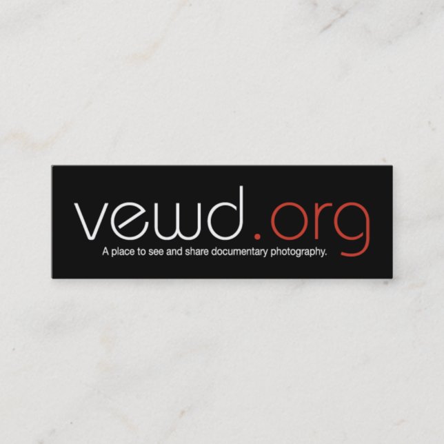 Carte de photographe de médias de Vewd - maigre (Devant)