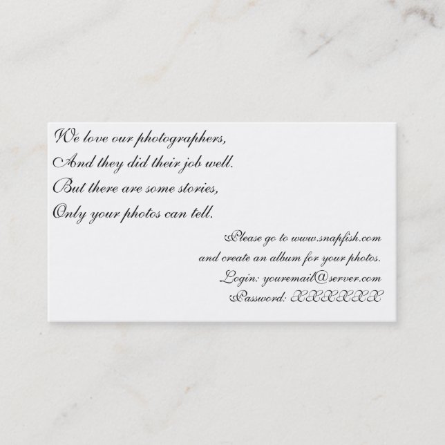 Carte de Photosharing (Devant)