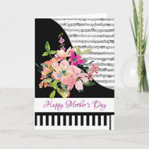 Carte de piano florale