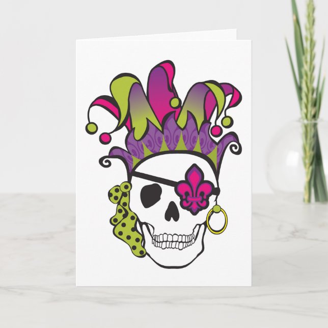 Carte de pirate Mardi Gras (Devant)
