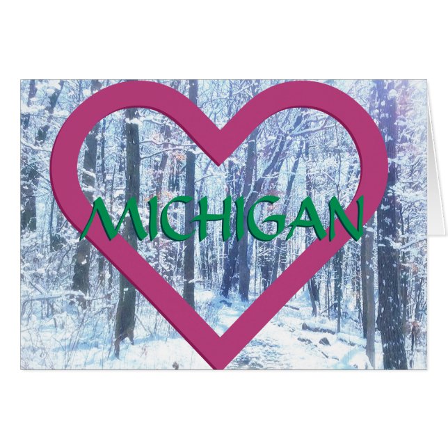 Carte de piste d'hiver du Michigan (Devant Horizontal)
