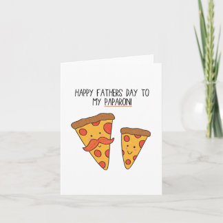 Carte de pizza punny de la fête des pères pour pap