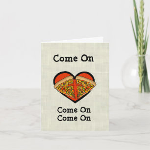 Carte de pizza romantique
