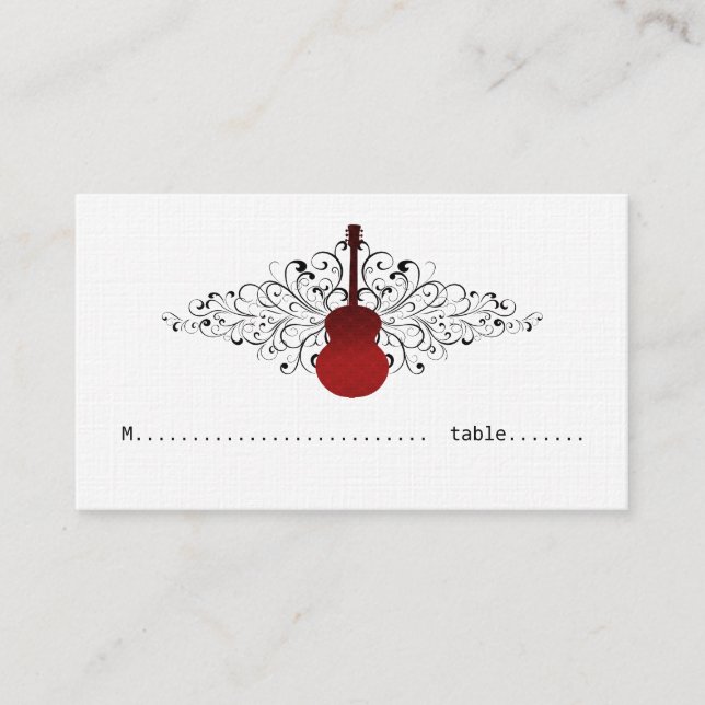 Carte de place de guitare Red Swirls (Devant)