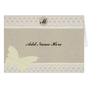 Carte de place de la table Burap and Lace Monogram