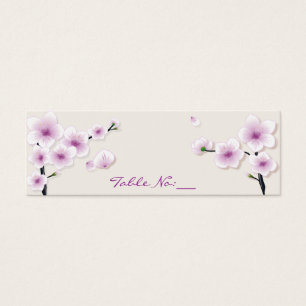 Carte de place de la table de fleurs de printemps