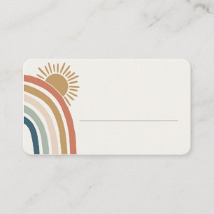 carte de place de l'arc-en-ciel boho