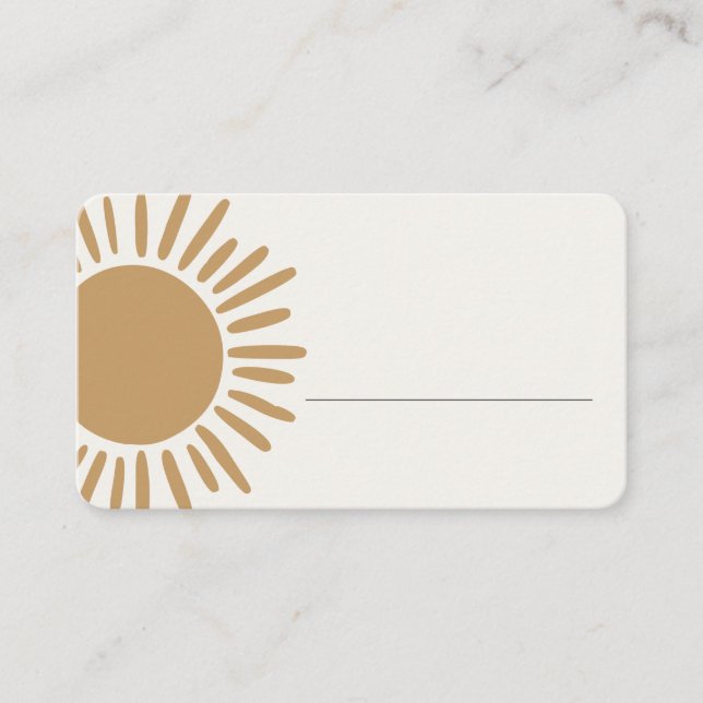 carte de place de soleil boho (Devant)