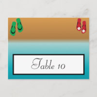 Carte De Place Écrite Ses Sandales Sur Plam Plage