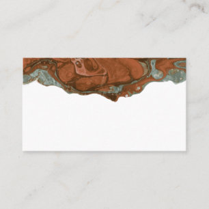 Carte de place en terre cuite orange et Turquoise 