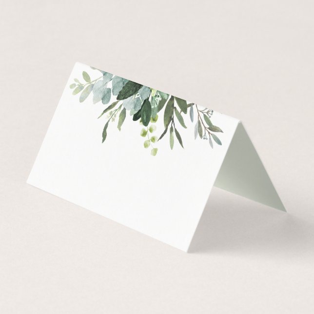 Carte de place Eucalyptus Green Foliing (Back)
