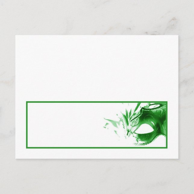Carte de place inscriptible Sweet 16 Green Party (Devant)
