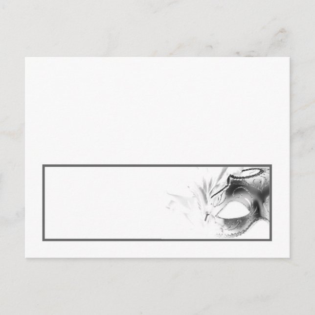 Carte de place inscriptible Sweet 16 Silver White  (Devant)