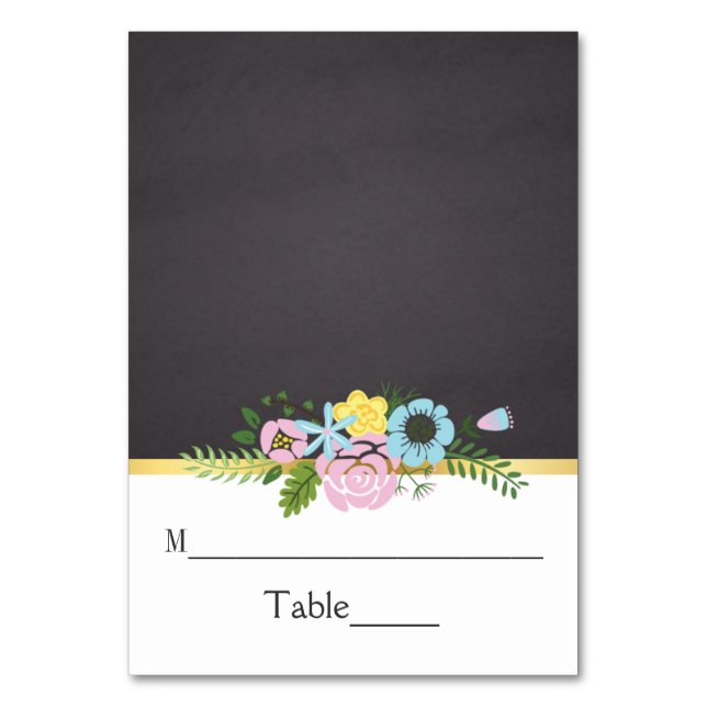 Carte de place mariage de tableau rose, aqua flora (Par défaut)