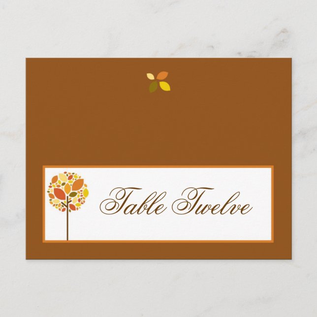 Carte de place moderne Arbre d'automne moderne aut (Devant)