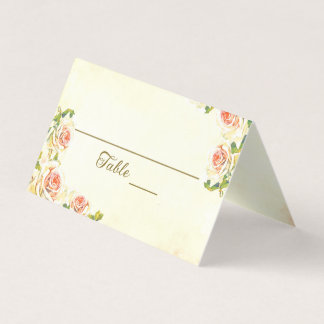 Carte de place pliée de 3,5 po x 2 po pour Rose an