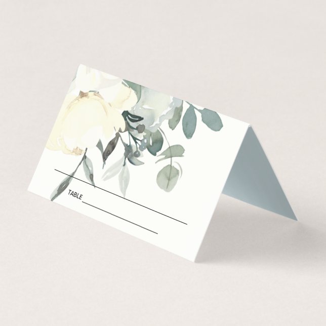 CARTE DE PLACE SOFT WHITE FLORAL FIRST SAINT COMMU (Front)
