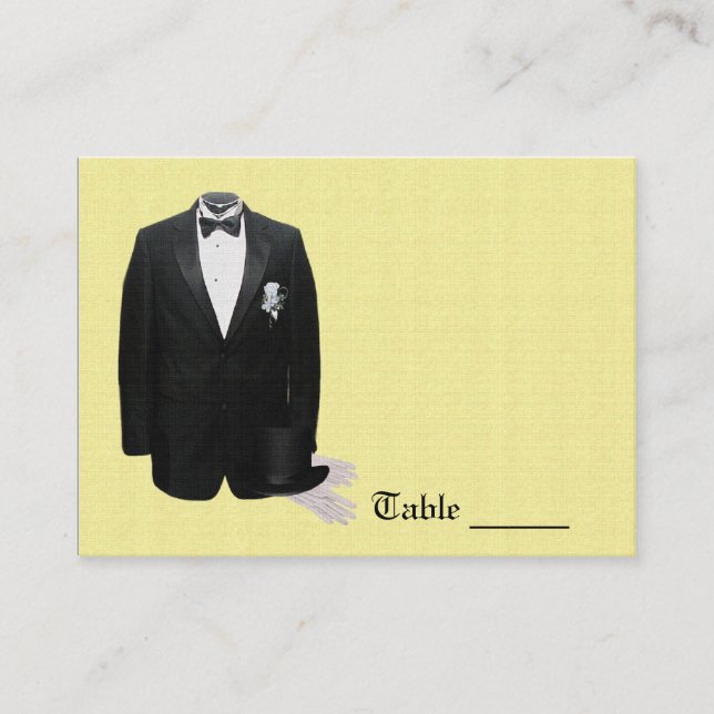 Carte de place Tuxedo (Devant)