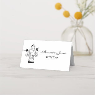 Carte De Placement 1930 s Fashionable Lady Golfer avec le club de gol