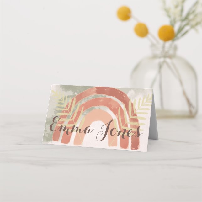 Carte De Placement 1er anniversaire arc-en-ciel (Devant)