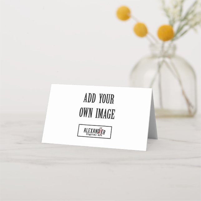 Carte De Placement 2x3.5" Carte pliée pour nourriture/place (Devant)