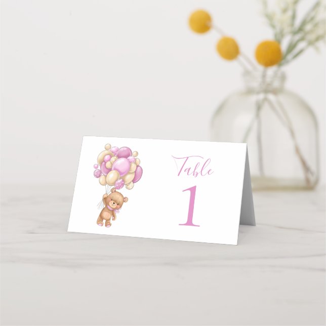 Carte De Placement Absolument adorable Teddy Bear Girly Plaques (Dos)