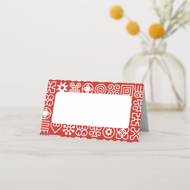 Carte De Placement Adinkra africaine (Devant)