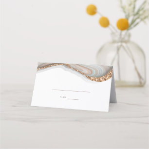 Carte De Placement Agate Marbre Pierre Mariage Place Card