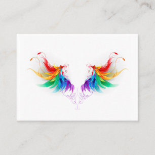 Carte De Placement Ailes fluffy arc-en-ciel