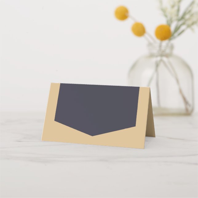 Carte De Placement Ajouter votre propre texte Moderne Sable et foncé (Devant)