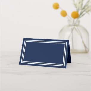 Carte De Placement Ajouter votre texte Marine Bleu avec deux bordures