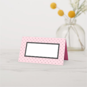 Carte De Placement Ajouter votre texte Pointe rose et noire moderne