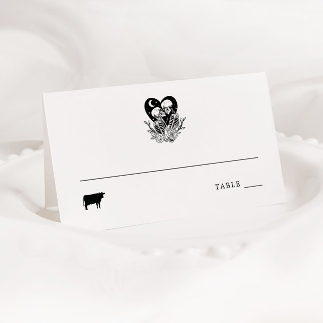 Carte De Placement Amateurs Jusqu'À La Mort Skeletons Place Card Beef (Créateur téléchargé)